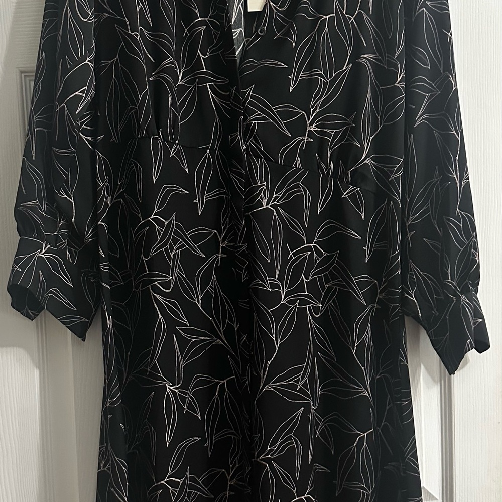a new day Black and light pink Long Sleeve Dress